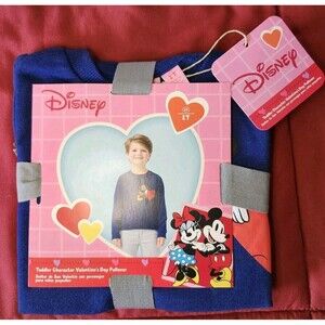 Disney NWT Mickey Mouse Toddler 2T Love Pullover Navy Cotton Blend